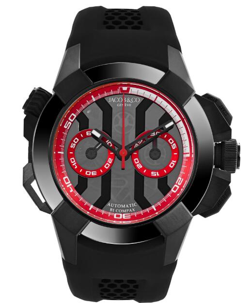 Jacob & Co EC311.21.SB.BR.ABRUA Epic X Chrono Black Titanium (Black Dial, Red Inner Rings) replica watch
